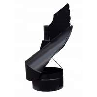 BLACK CARBON Self-adjusting chimney cowl | Carbon Steel 0,6mm