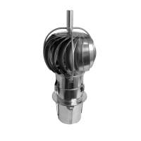 TURBOWENT CHROME  - Rotary Chimney Cowl Cap for insertion with external bearings