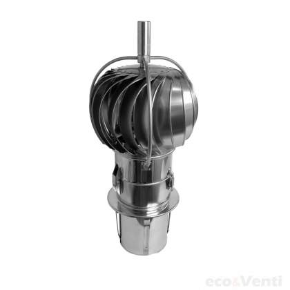 TURBOWENT CHROME  - Rotary Chimney Cowl Cap for insertion with external bearings | DARCO