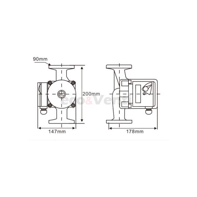 IBO OHI 40-80 200 pump dimensions