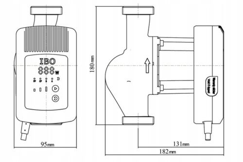 IBO MAHI H Circulating Pump dimensions